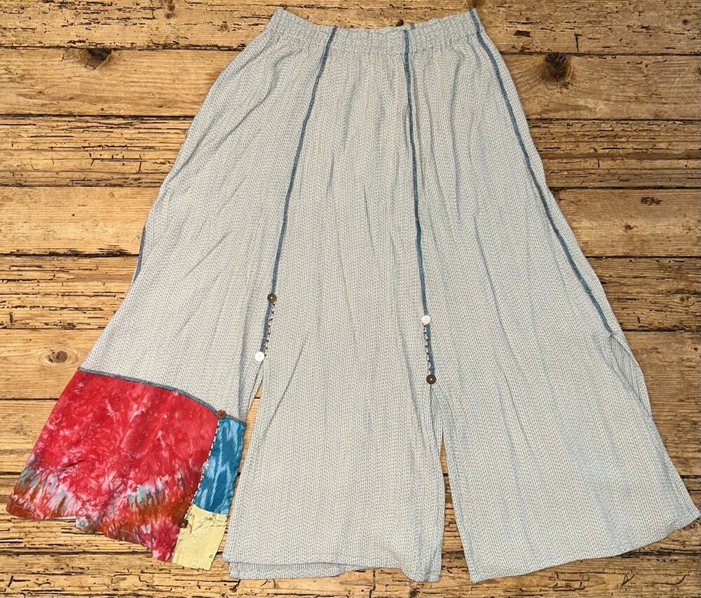 Falth by Celia Forrester Patch Long Vintage Skirt Gray Women’s Size XS